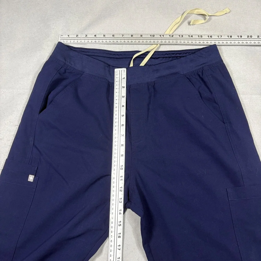 FIGS Technical Collection Men XL Navy Blue Cargo Scrub Pants T2001 Drawstring